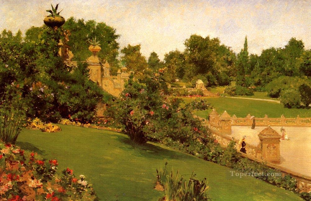 Terrace at the Mall William Merritt Chase Oil Paintings